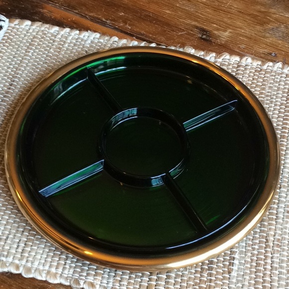 vintage Emerald Glo Other - Vintage Emerald Glo Relish Tray